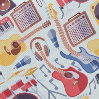 Electric Guitar, Guitar, Elect Midweight Cotton Poplin