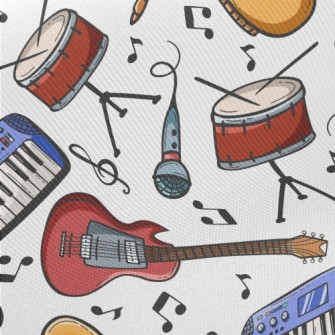 Keyboard, Drums, Guitar Midweight Cotton Poplin