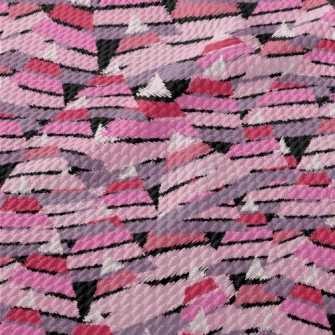 Crayon Style Triangle Birdseye Piqué