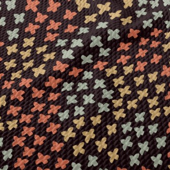 Three Color Cross Symbol Birdseye Piqué