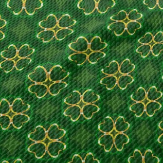 Shiny Clover Birdseye Piqué