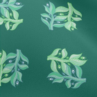 Small Green Leaves Chiffon