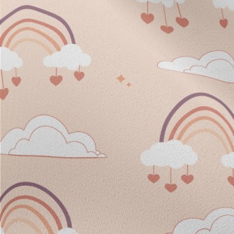 Love Rainbow Clouds Chiffon