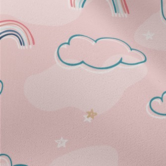 Cute Line Clouds Chiffon