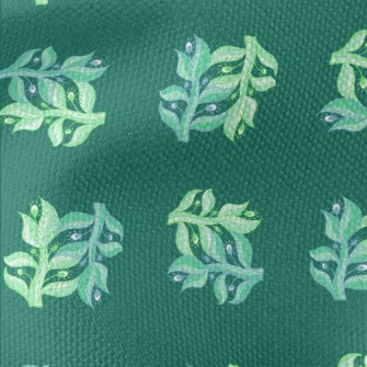 Small Green Leaves Waterproof Canvas