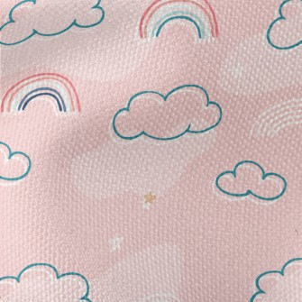 Cute Line Clouds Waterproof Canvas