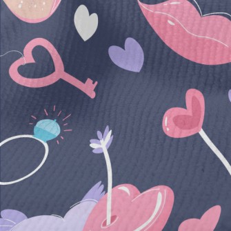 Lips Heart Key Terry