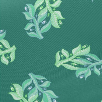 Small Green Leaves Twill