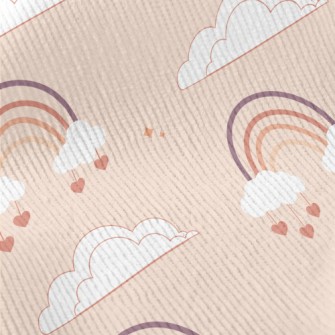 Love Rainbow Clouds Standard Corduroy