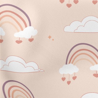 Love Rainbow Clouds Stretch Ponte