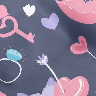 Lips Heart Key Micro Fleece