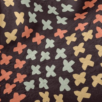 Three Color Cross Symbol Minky