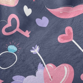 Lips Heart Key Minky