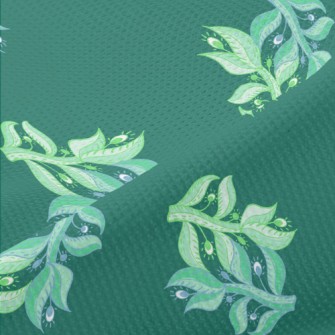 Small Green Leaves Piqué