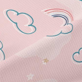 Cute Line Clouds Piqué