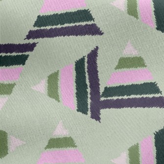 Contrasting Triangles Jersey Backed Fleece