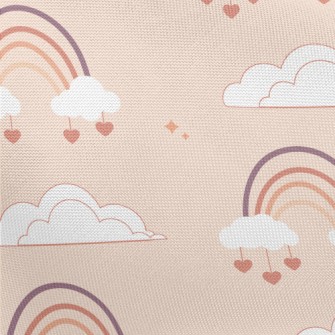 Love Rainbow Clouds Pongee