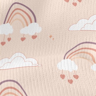 Love Rainbow Clouds Stretch Jersey