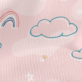 Cute Line Clouds Stretch Jersey