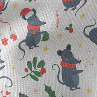 Happy Christmas Mouse Waterproof Canvas