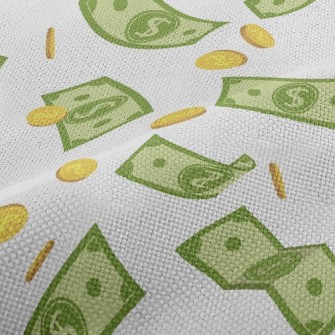 US Dollar Banknotes Coins Performance Linen