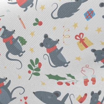 Happy Christmas Mouse Twill