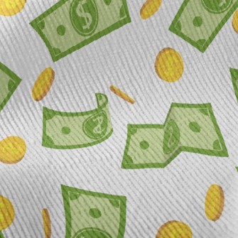 US Dollar Banknotes Coins Standard Corduroy