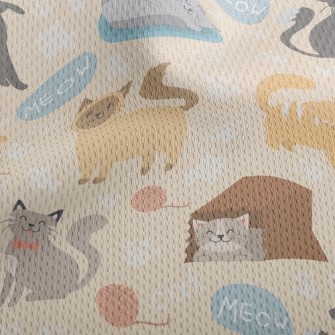 Various Breeds Of Cats Athletic Mesh Flat Back