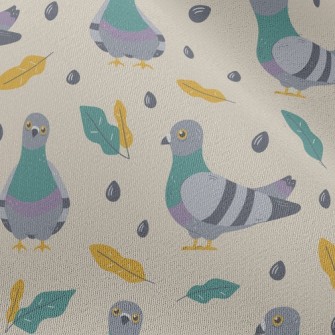 Walking Pigeons With Fallen Le Chiffon