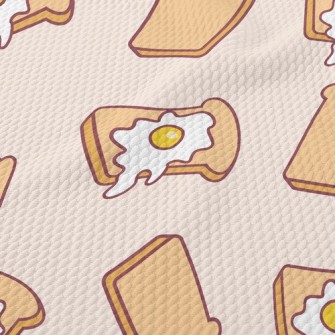 Toast With Poached Eggs Birdseye Piqué