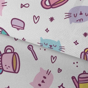 Kitten Family Afternoon Tea Waterproof Oxford