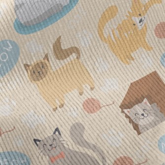 Various Breeds Of Cats Standard Corduroy