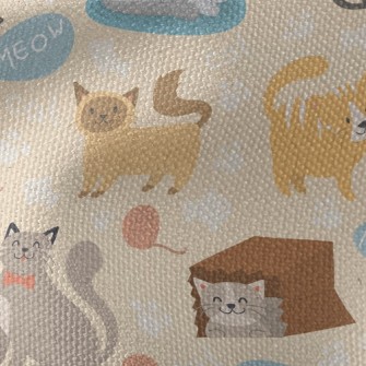 Various Breeds Of Cats Waterproof Canvas