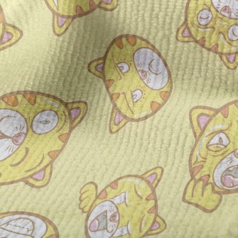 Exaggerated Funny Striped Cat Terry