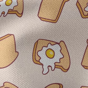 Toast With Poached Eggs Waterproof Canvas