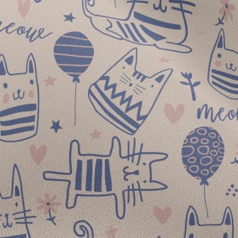 Simple Line Cute Cat Chiffon