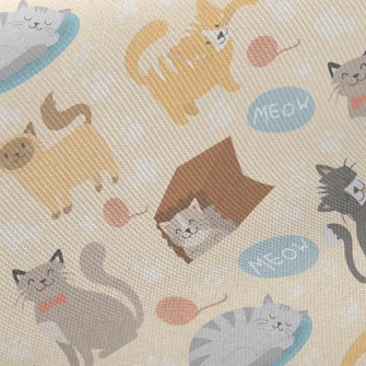 Various Breeds Of Cats Twill