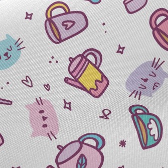 Kitten Family Afternoon Tea Twill