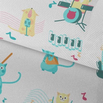 Cat Playing Musical Instrument Waterproof Oxford