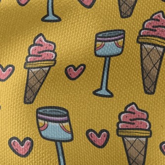 Cartoon Ice Cream Soda Waterproof Canvas