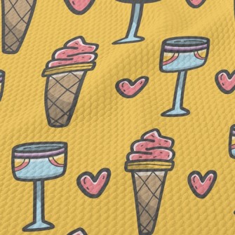 Cartoon Ice Cream Soda Birdseye Piqué