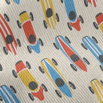 Striped Colorful Racing Car Standard Corduroy