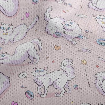 Surprised Cat Playing Athletic Mesh Flat Back