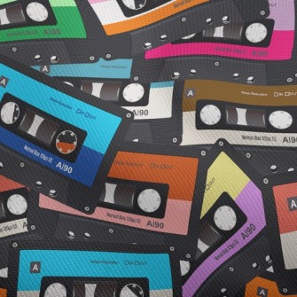 Retro Colorful Cassette Dobby