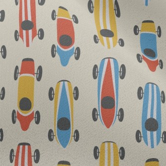 Striped Colorful Racing Car Chiffon