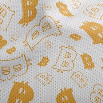 Funny Bitcoin Symbols Athletic Mesh Flat Back