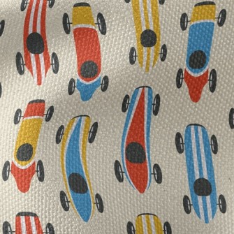Striped Colorful Racing Car Waterproof Canvas