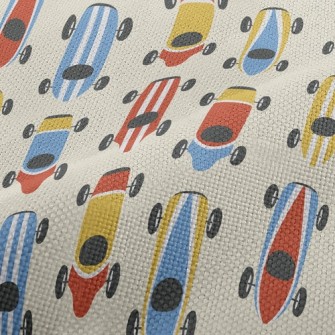 Striped Colorful Racing Car Performance Linen