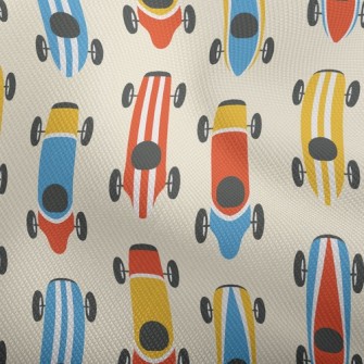 Striped Colorful Racing Car Dobby