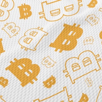 Funny Bitcoin Symbols Birdseye Piqué